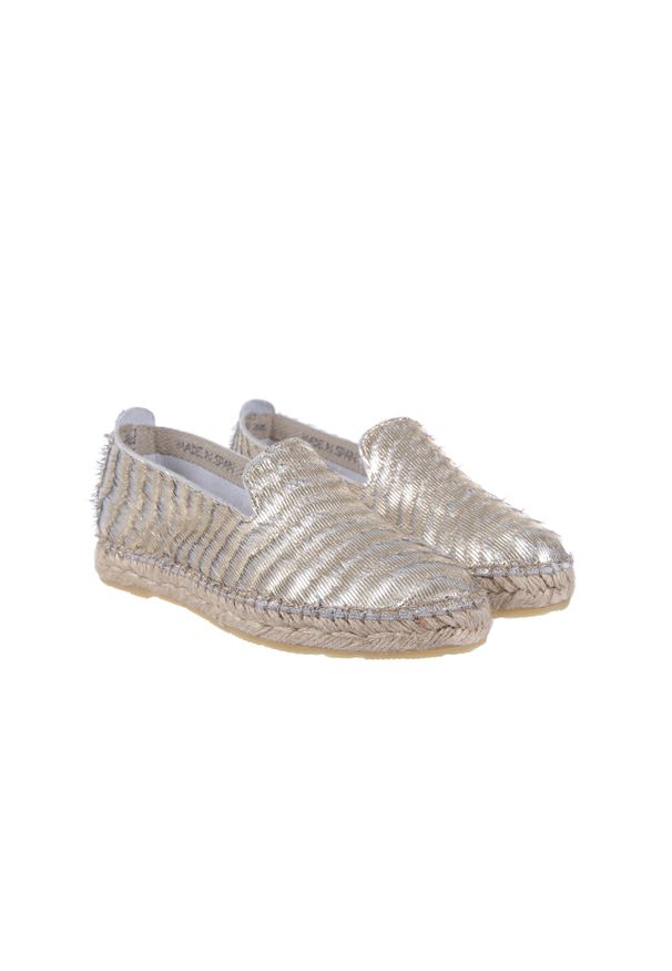 Espadryle Bayla-115 107730 Oro, Złoty, Materiał. Okazja: na co dzień. Kolor: złoty. Materiał: tkanina. Styl: casual