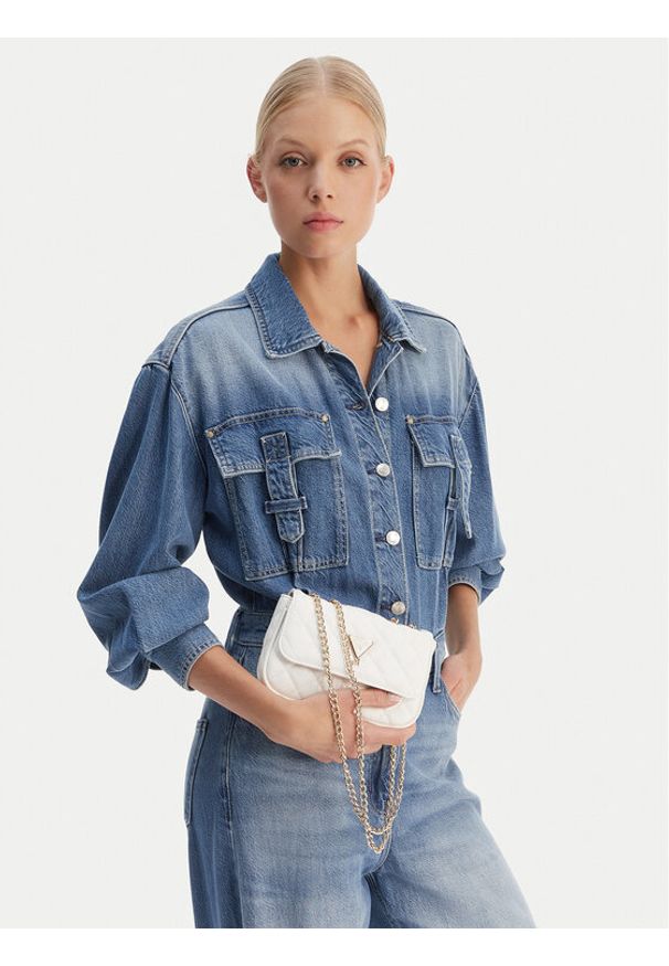 Guess Torebka J5YZ17 WGT10 Biały. Kolor: biały. Materiał: skórzane