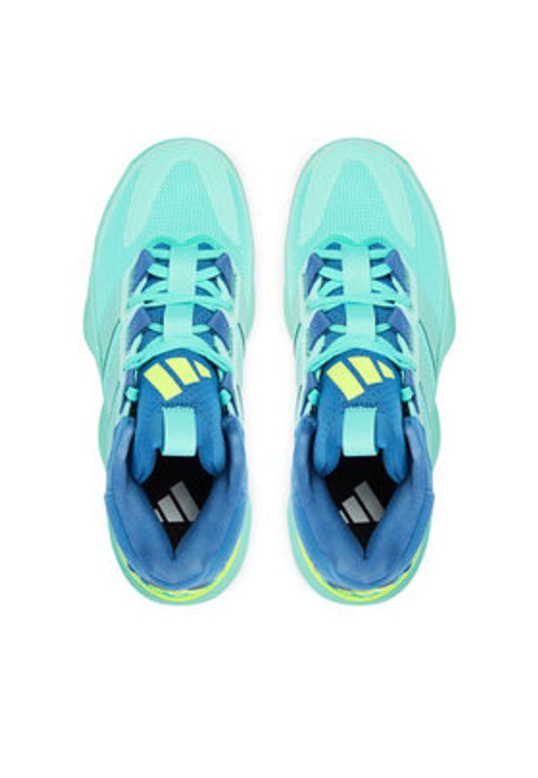 Adidas - adidas Buty halowe Court Stabil KJ3665 Turkusowy. Kolor: turkusowy. Materiał: materiał