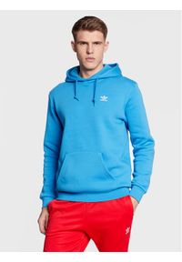 Adidas - adidas Bluza adicolor Essentials Trefoil HK0098 Niebieski Regular Fit. Kolor: niebieski. Materiał: bawełna #1