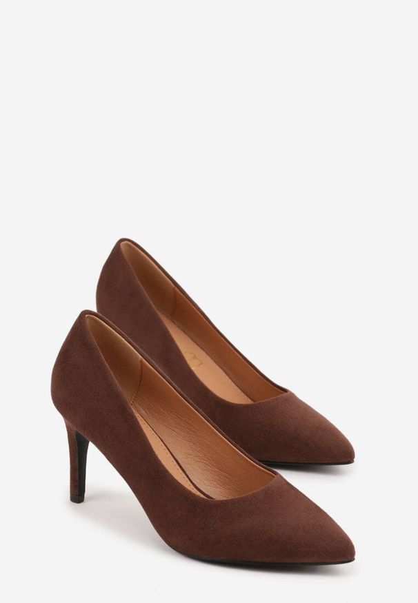 Born2be - Brązowe Szpilki Vices ze Skórzaną Wkładką Cleliae. Okazja: na spotkanie biznesowe. Kolor: brązowy. Materiał: skóra. Obcas: na szpilce. Styl: biznesowy, elegancki, klasyczny. Wysokość obcasa: średni