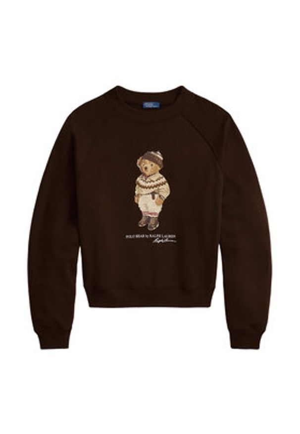 Polo Ralph Lauren Bluza 211A87105001 Brązowy Relaxed Fit. Typ kołnierza: polo. Kolor: brązowy. Materiał: bawełna