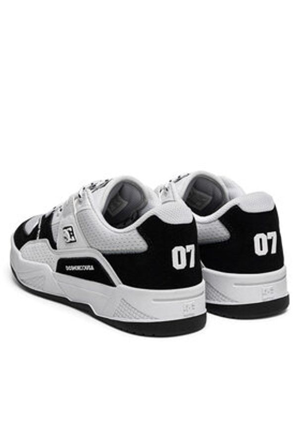DC Shoes Sneakersy CONSTRUCT ADYS100822-BKW Biały. Kolor: biały. Materiał: zamsz, skóra