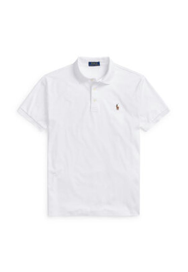 Polo Ralph Lauren Polo 710713130003 Biały Custom Slim Fit. Typ kołnierza: polo. Kolor: biały. Materiał: bawełna