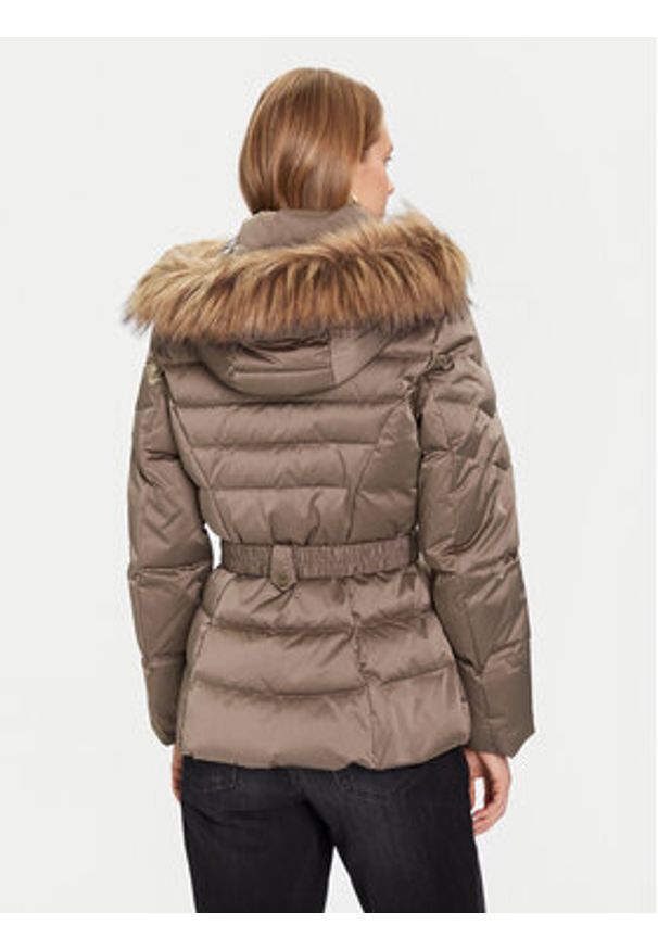 Guess Kurtka puchowa W5BL31 W2802 Khaki Regular Fit. Kolor: brązowy. Materiał: syntetyk