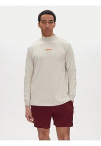 Adidas - adidas Longsleeve JD5402 Beżowy Loose Fit. Kolor: beżowy. Materiał: bawełna. Długość rękawa: długi rękaw #1