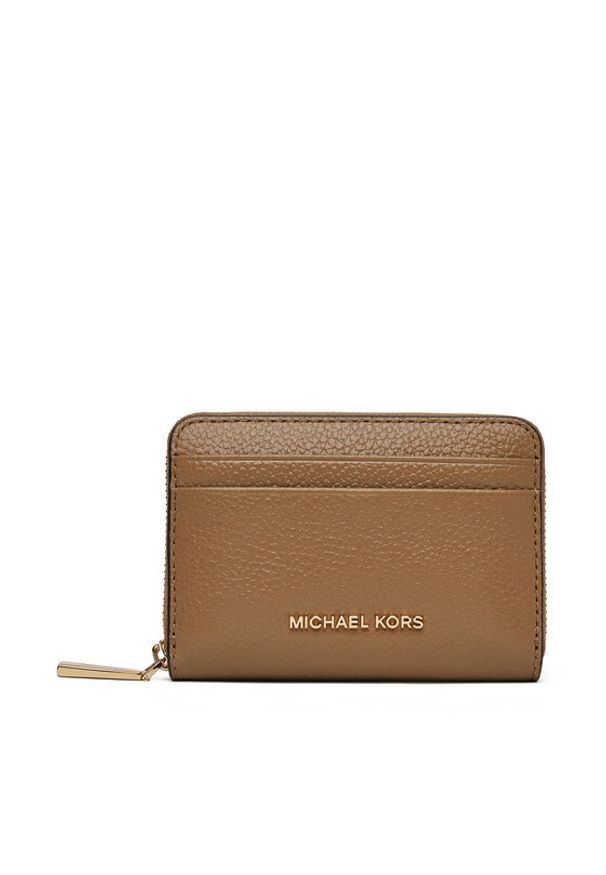 MICHAEL Michael Kors Mały Portfel Damski 32T4GJ6Z5L Brązowy. Kolor: brązowy. Materiał: skóra