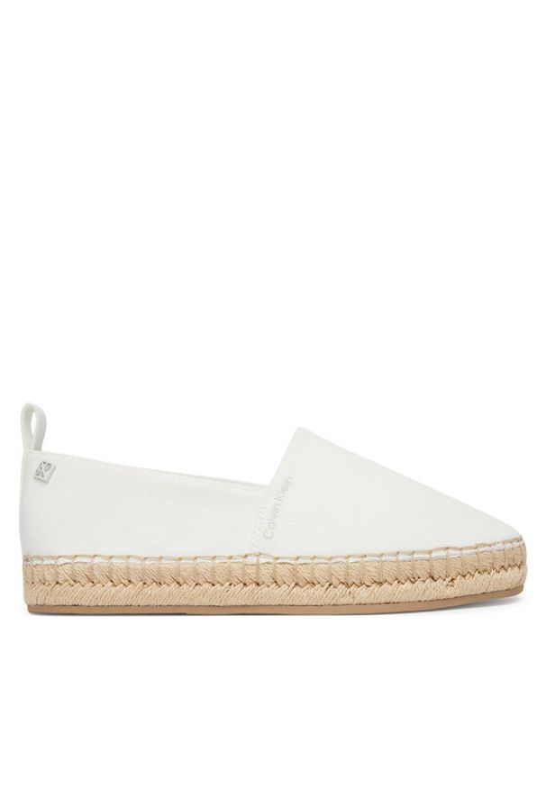 Calvin Klein Espadryle Oblique Espadrille Canvas HW0HW02931 Biały. Kolor: biały. Materiał: materiał