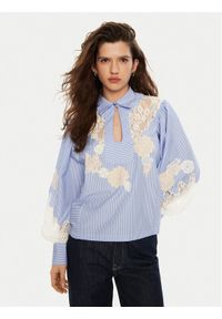 Munthe Koszula Shellcu 244101624423 Niebieski Regular Fit. Kolor: niebieski. Materiał: bawełna, syntetyk #1