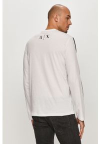 Armani Exchange - Longsleeve. Okazja: na co dzień. Kolor: biały. Materiał: bawełna, dzianina. Długość rękawa: długi rękaw. Wzór: gładki. Styl: casual #5