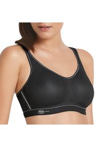 ANITA ACTIVE - Stanik do biegania Air Control z wysoki poziomem podtrzymywania. Kolor: czarny. Materiał: poliamid, elastan, poliester. Sport: fitness