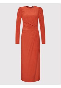 TwinSet - TWINSET Sukienka koktajlowa 222TP2090 Pomarańczowy Regular Fit. Kolor: pomarańczowy. Materiał: wiskoza. Styl: wizytowy #5