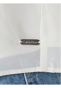 Calvin Klein Koszula LV044B902G Écru Regular Fit. Materiał: syntetyk