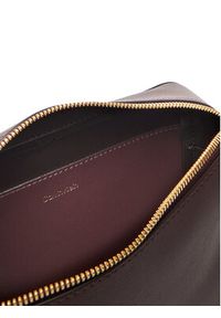 Calvin Klein Torebka Foil Logo Elongated Camera Bag LV04F3276G Bordowy. Kolor: czerwony. Materiał: skórzane