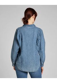 Lee - LEE VOLUME SLEEVE SHIRT DAMSKA MATERIAŁOWA JEANSOWA BLUE YONDER L45BZSS. Materiał: materiał, jeans