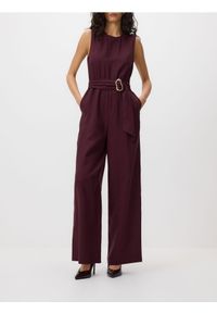 Reserved - Kombinezon z lyocellu - burgundowy. Kolor: czerwony. Materiał: tkanina #1