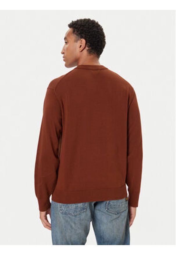 Calvin Klein Jeans Sweter LV04RC309G Czerwony Regular Fit. Kolor: czerwony. Materiał: bawełna