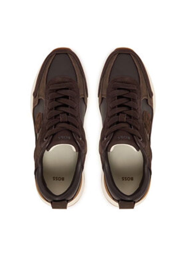 BOSS Sneakersy B Icon 50557824 Fioletowy. Kolor: fioletowy. Materiał: zamsz, skóra