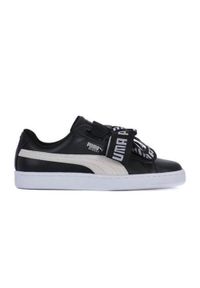 Buty do chodzenia damskie Puma Basket Heart Safari DE. Zapięcie: sznurówki. Kolor: czarny. Materiał: materiał, skóra, syntetyk. Szerokość cholewki: normalna. Sport: turystyka piesza