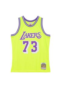 Mitchell & Ness - Koszulka Los Angeles Lakers Swingman Neon Tropical 1998/99. Kolor: żółty. Sport: koszykówka #1