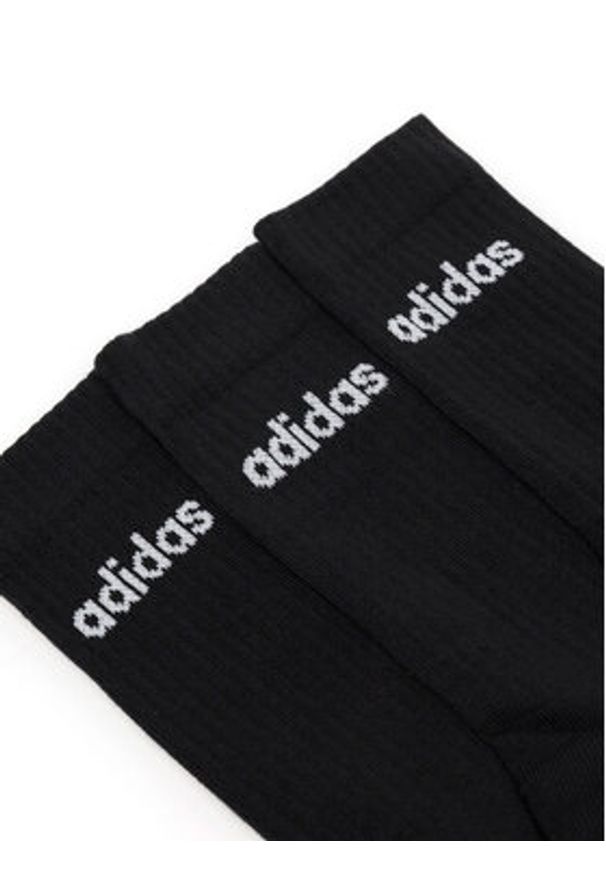 Adidas - adidas Zestaw 3 par wysokich skarpet unisex IC1301 3-PACK Czarny. Kolor: czarny. Materiał: bawełna