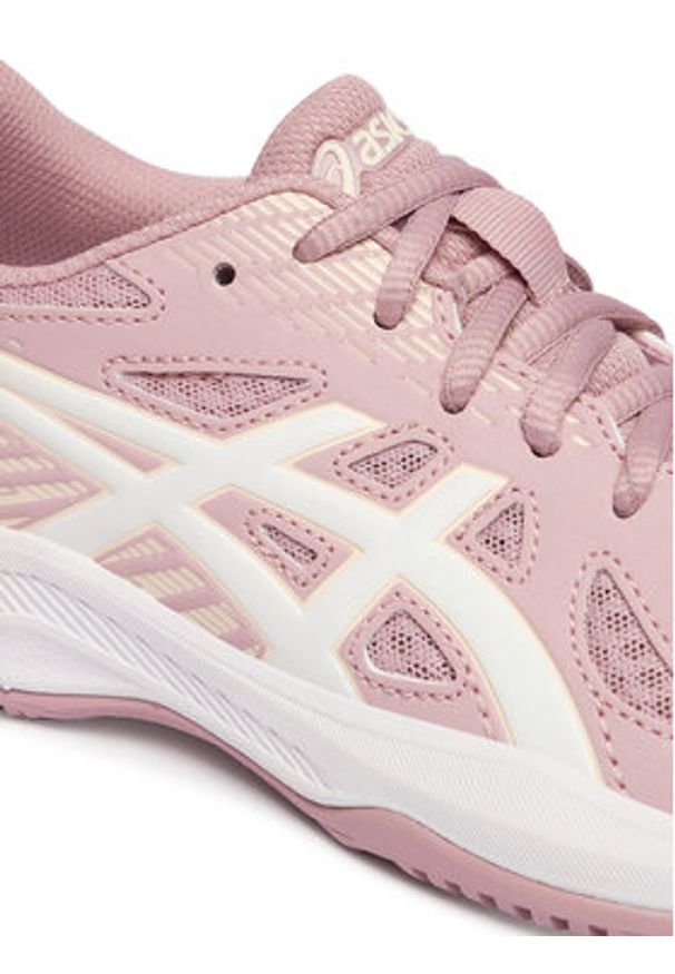 Asics Buty halowe Upcourt 6 1072A107 Różowy. Kolor: różowy. Materiał: skóra