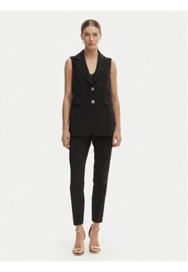 Rinascimento Kamizelka garniturowa CFC0128645003 Czarny Regular Fit. Kolor: czarny. Materiał: syntetyk