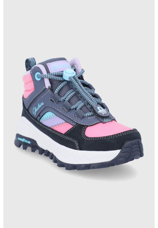 skechers - Skechers - Buty dziecięce. Nosek buta: okrągły. Kolor: różowy. Materiał: guma. Szerokość cholewki: normalna