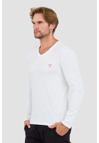 Guess - GUESS Biały męski longsleeve Core Tee, Rozmiar XXL. Kolor: biały. Długość rękawa: długi rękaw #2