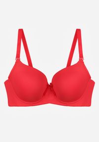 Renee - Czerwony Biustonosz o Gładkim Wykończeniu z Kokardką Phiphise. Kolor: czerwony. Wzór: gładki #8