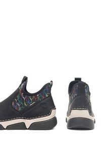 Rieker Półbuty 45957-00 Czarny. Kolor: czarny. Materiał: materiał #2