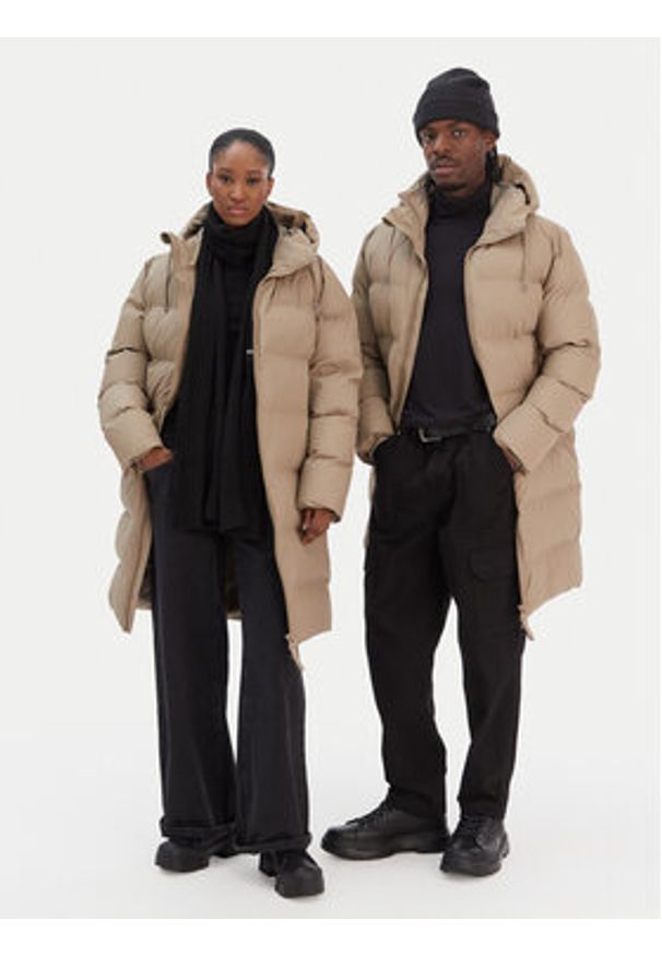 Rains Kurtka zimowa Unisex 15130 Beżowy Regular Fit. Kolor: beżowy. Materiał: syntetyk. Sezon: zima