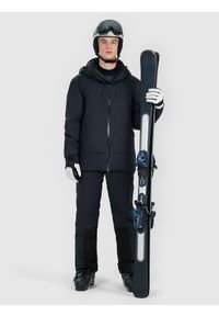 4f - 4F Kurtka narciarska membrana Dermizax 20000 męska - czarna M. Typ kołnierza: kołnierzyk stójkowy. Kolor: czarny. Materiał: poliester, materiał. Wzór: gładki. Sezon: zima #1