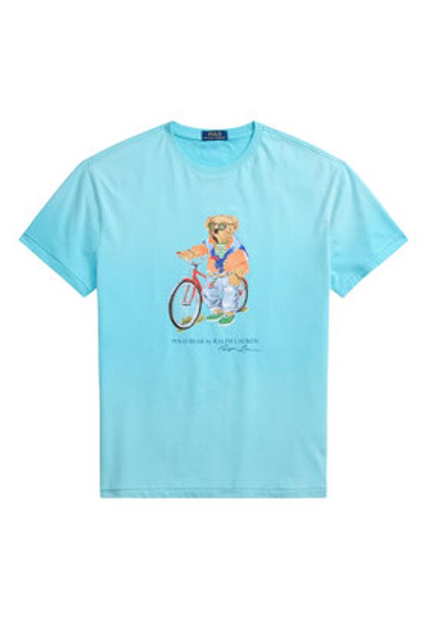 Polo Ralph Lauren T-Shirt 710B16613001 Niebieski Regular Fit. Typ kołnierza: polo. Kolor: niebieski. Materiał: bawełna