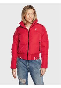 Kurtka puchowa Calvin Klein Jeans. Kolor: czerwony. Materiał: syntetyk, puch #1