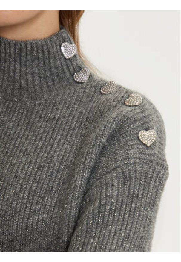 Morgan Sukienka dzianinowa 242-RMSTORI Szary Loose Fit. Kolor: szary. Materiał: syntetyk