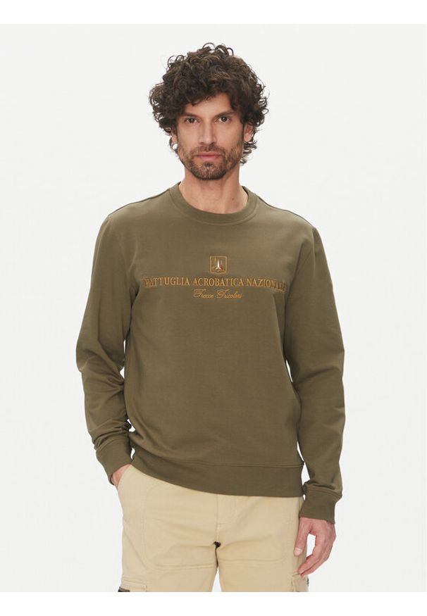 Aeronautica Militare Bluza 251FE2005F459 Khaki Regular Fit. Kolor: brązowy. Materiał: bawełna