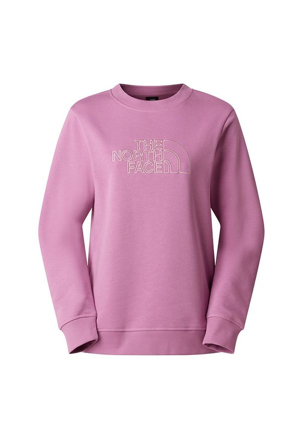 Bluza damska The North Face Drew Peak Light Crew 0A8C1EMOJ1 - różowa. Kolor: różowy. Materiał: bawełna, poliester. Styl: klasyczny. Sport: wspinaczka