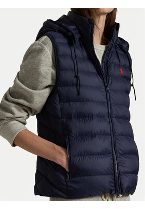 Polo Ralph Lauren Bezrękawnik 211958935003 Granatowy Regular Fit. Typ kołnierza: polo. Kolor: niebieski. Materiał: syntetyk. Długość rękawa: bez rękawów