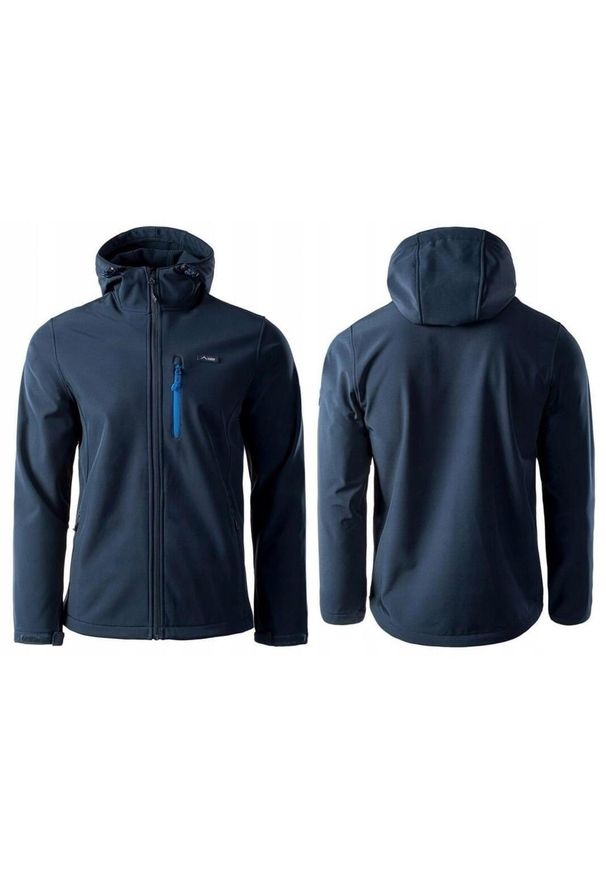 Kurtka męska Elbrus Iver Softshell wodoodporna. Kolor: niebieski. Materiał: syntetyk, softshell. Sport: turystyka piesza