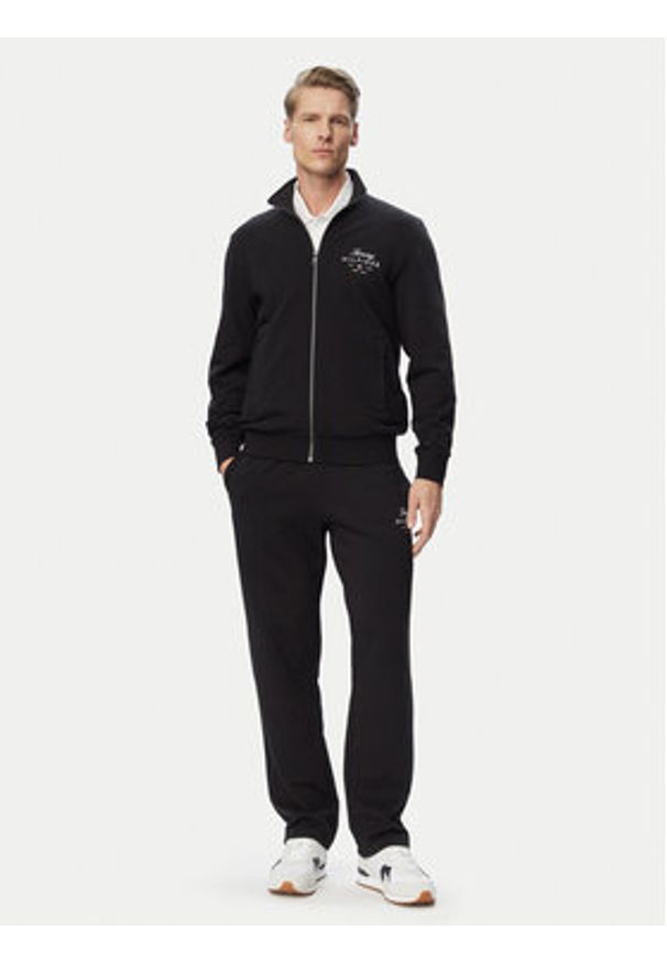 TOMMY HILFIGER - Tommy Hilfiger Bluza Script Stack MW0MW43219 Czarny Regular Fit. Kolor: czarny. Materiał: bawełna