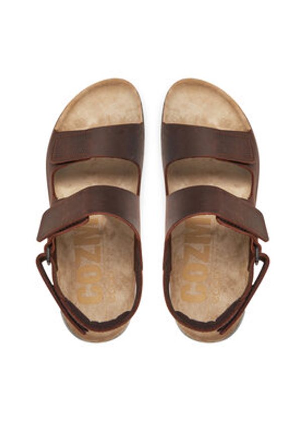 ecco - ECCO Sandały Cozmo 50094402667 Brązowy. Kolor: brązowy. Materiał: nubuk, skóra