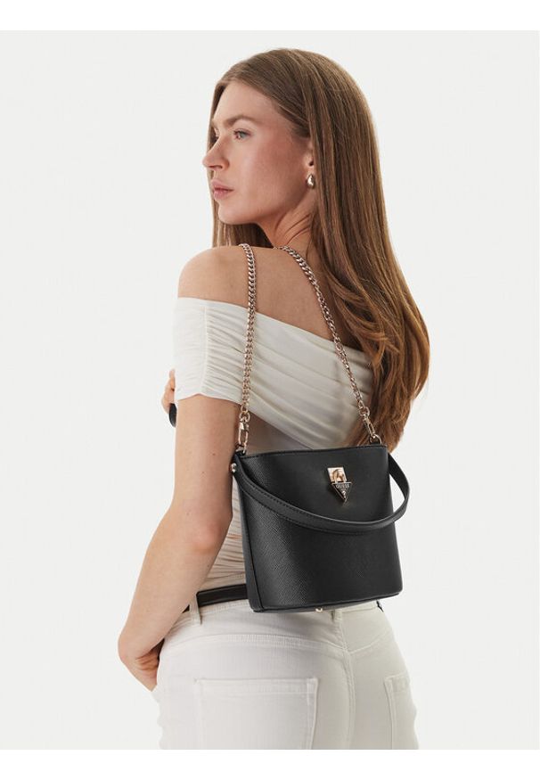 Guess Torebka HWZG99 19030 Czarny. Kolor: czarny. Materiał: skórzane