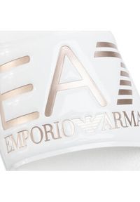 EA7 Emporio Armani Klapki XCP001 XCC22 M632 Biały. Kolor: biały. Materiał: skóra #4