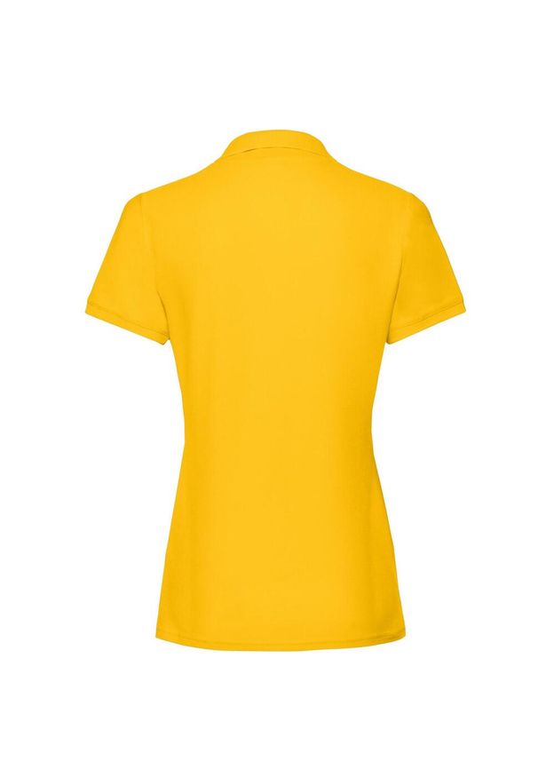 FRUIT OF THE LOOM - Damska Koszulka Polo Premium. Typ kołnierza: polo. Kolor: żółty, pomarańczowy, wielokolorowy