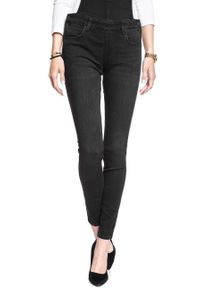 Lee - DAMSKIE OGRODNICZKI LEE SKINNY BIB CHARCOAL BLACK L39ELCLP