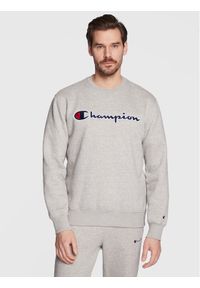 Champion Bluza Embroided Script Logo 217859 Szary Regular Fit. Kolor: szary. Materiał: bawełna, syntetyk