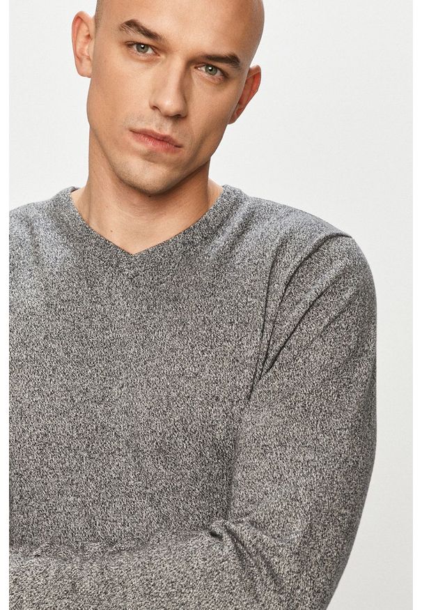 Jack & Jones - Sweter. Okazja: na co dzień. Kolor: niebieski. Materiał: bawełna, dzianina. Styl: casual