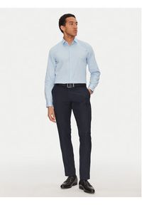 Calvin Klein Koszula K10K114299 Błękitny Slim Fit. Kolor: niebieski. Materiał: bawełna #3