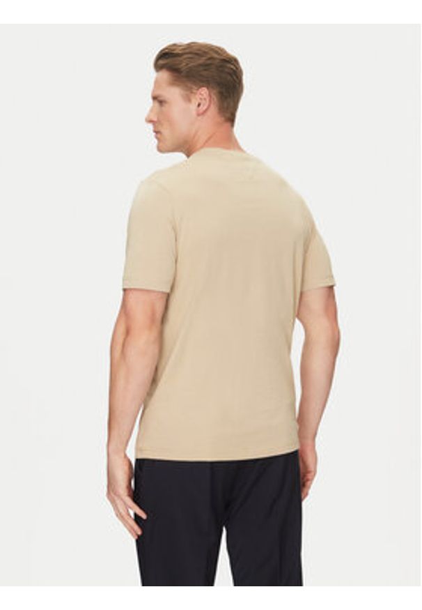 TOMMY HILFIGER - Tommy Hilfiger T-Shirt Chest Insert MW0MW36498 Beżowy Regular Fit. Kolor: beżowy. Materiał: bawełna